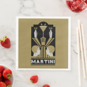 Martini Art Deco Serviette (Beispiel)
