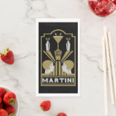 Martini Art Deco Serviette (Beispiel)