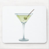 Martini auf Weiß Mousepad (Vorne)