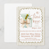 Martini-Baby-Party Einladung (Vorne/Hinten)