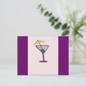 Martini Bachelorette Postkarte (Stehend Vorderseite)