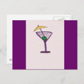 Martini Bachelorette Postkarte (Vorne/Hinten)