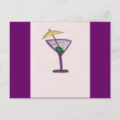 Martini Bachelorette Postkarte (Vorderseite)