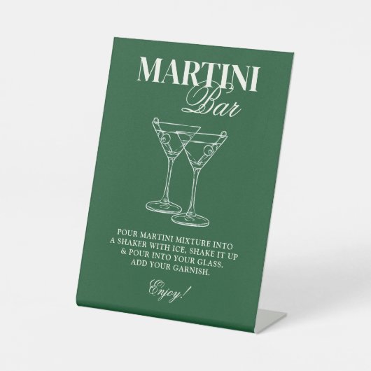 Martini Bar Bachelorette Weekend Sockelschild (Vorderseite)