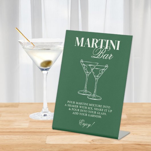 Martini Bar Bachelorette Weekend Sockelschild
