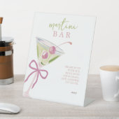 Martini Bar Chic Modern Bridal Shower Sockelschild (In SItu)