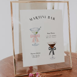 Martini Bar | Geburtstag Unterschrift Drink Poster