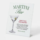 Martini Bar Green & Red Classy Sockelschild (Vorderseite)