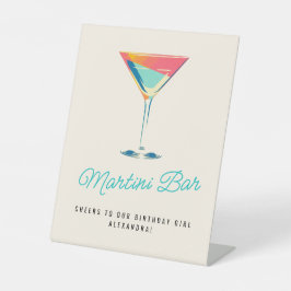 Martini Bar Retro Cocktail Geburtstagsparty Sockelschild