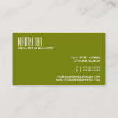 Martini Bar Visitenkarte (Rückseite)