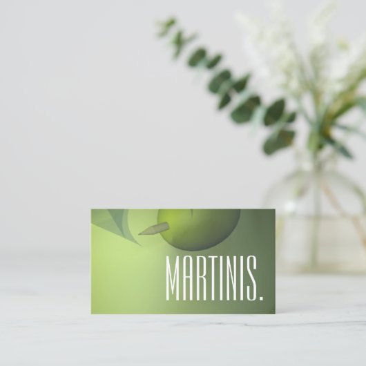 Martini Bar Visitenkarte (Stehend Vorderseite)