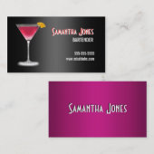 Martini-Barkeeper-Geschäfts-Karte Visitenkarte (Vorne/Hinten)