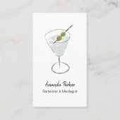 Martini-Barkeeper, Mixologe Visitenkarte (Vorderseite)