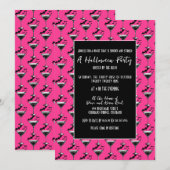 Martini Bats Halloween-Party Einladung (Vorne/Hinten)