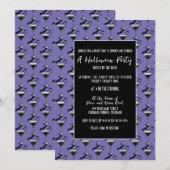 Martini Bats Halloween-Party Einladung (Vorne/Hinten)