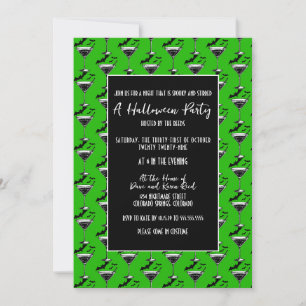 Martini Bats Halloween-Party Einladung