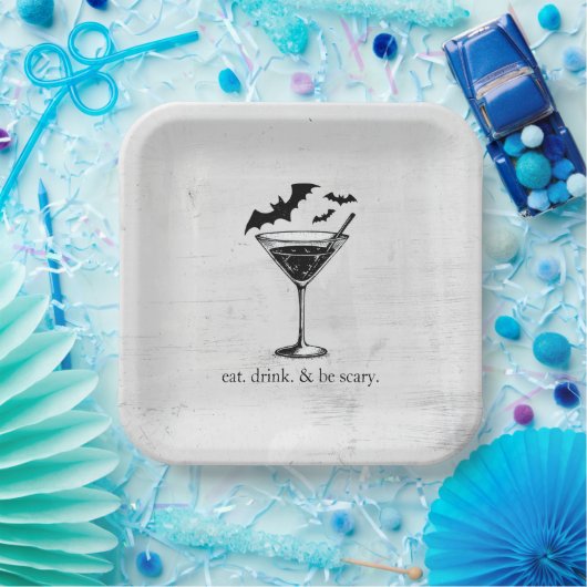 Martini Bats Pappteller (Party)