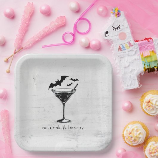 Martini Bats Pappteller (Party)