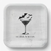 Martini Bats Pappteller (Vorderseite)