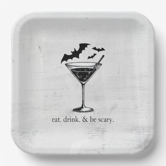 Martini Bats Pappteller (Vorderseite)