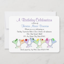 Martini Birthday Einladung