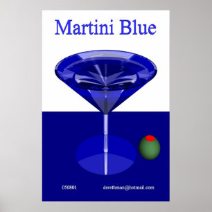 Martini-Blau (Druck) Poster