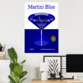 Martini Blue (Druck) Poster (Heimbüro)