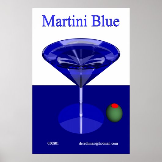 Martini Blue (Druck) Poster (Vorne)