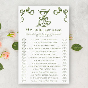 Martini-Bogen-Brautparty Er sagte, sie habe das Sp