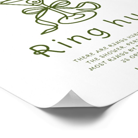 Martini-Bogen-Brautparty Ringjagd Poster (Ecke)