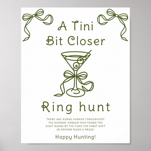 Martini-Bogen-Brautparty Ringjagd Poster (Vorne)
