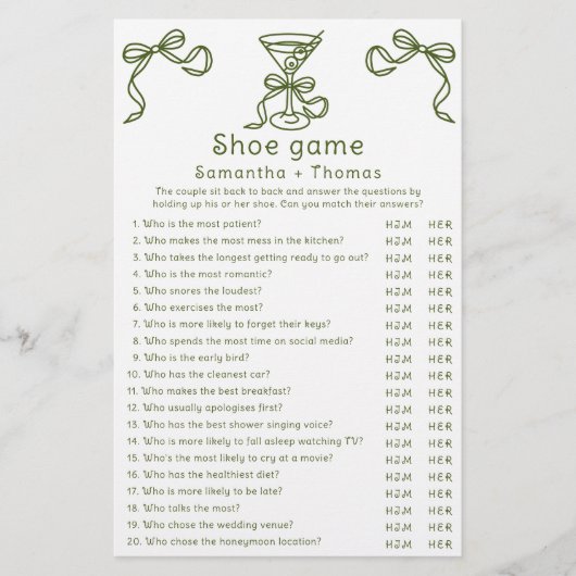 Martini-Bogen-Brautparty Showspiel (Vorderseite)