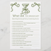 Martini Bogen Brautparty Was hat der Bräutigam ges (Vorderseite)