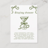 Martini Bow Brautparty Display Dusche Begleitkarte (Vorderseite)