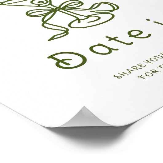 Martini Bow Brautparty Poster (Ecke)