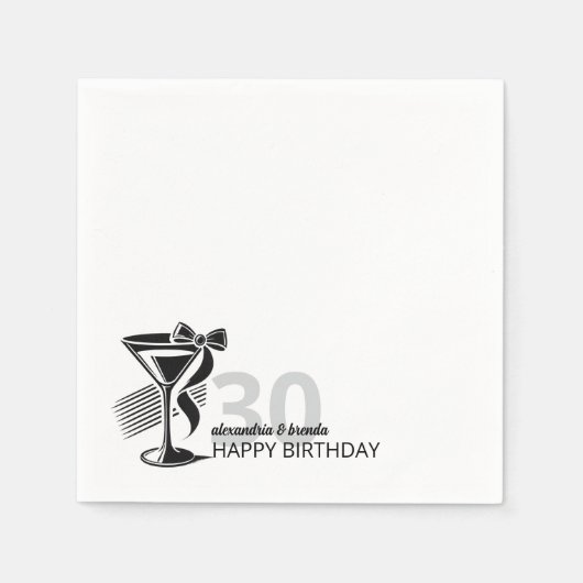 Martini Bow Serviette (Vorderseite)