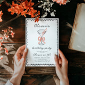Martini & Bow Trendy Birthday Party Einladung