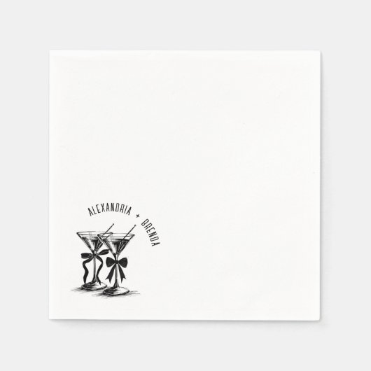 Martini Bows Serviette (Vorderseite)