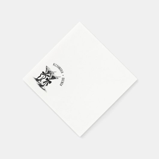 Martini Bows Serviette (Ecke)