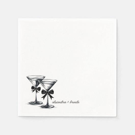 Martini Bows Serviette (Vorderseite)