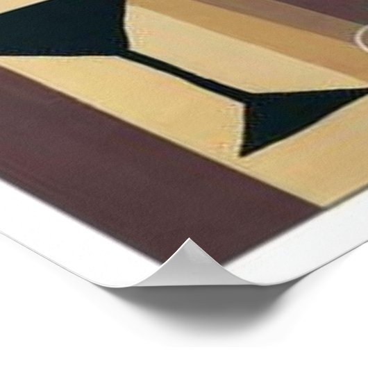 Martini (braune Streifen) Poster (Ecke)