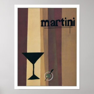 Martini (braune Streifen) Poster