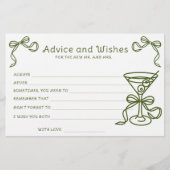 Martini-Brautparty-Beratung und Wünsche Briefpapier (Vorderseite)