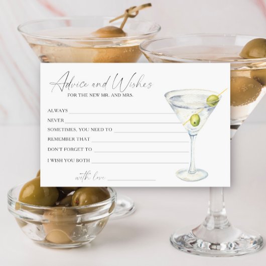 Martini-Brautparty-Beratung und Wünsche Briefpapier