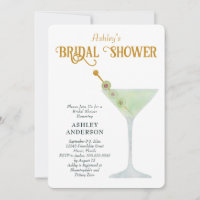 Martini Brautparty Invite, Cocktaildusche