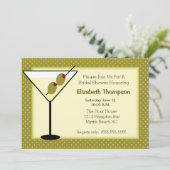 Martini Bridal Dusche Einladung (Stehend Vorderseite)