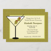 Martini Bridal Dusche Einladung (Vorne/Hinten)