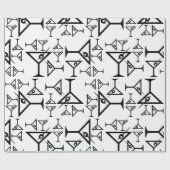 Martini-Brille CUSTOM HINTERGRUNDFARBE Geschenkpapier (Flach)