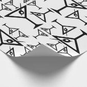 Martini-Brille CUSTOM HINTERGRUNDFARBE Geschenkpapier (Ecke)