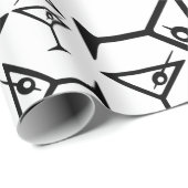 Martini-Brille CUSTOM HINTERGRUNDFARBE Geschenkpapier (Rolleneckpunkt)